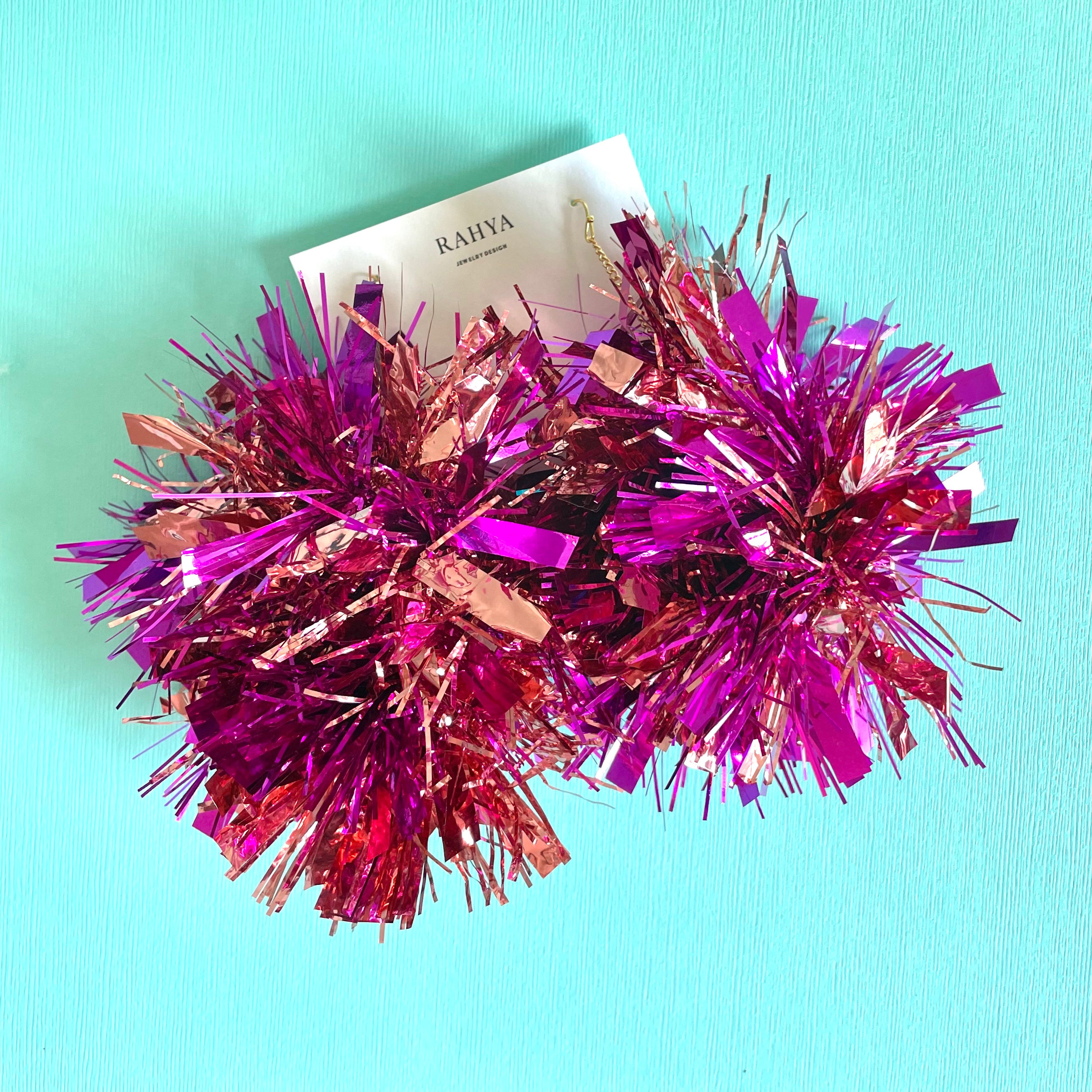 Fuchsia & Rose Gold Pom Pom Shoe Charms